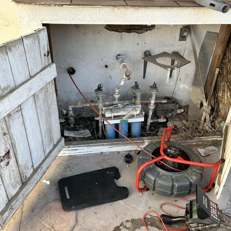 Sewer drain line inspection with camera equipment