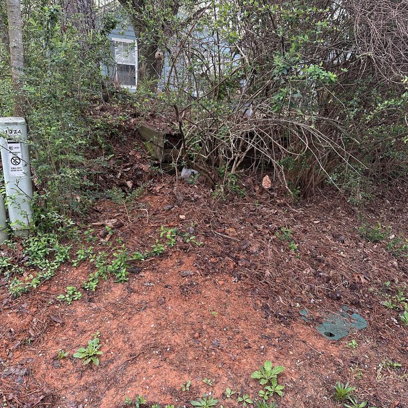 Water main line inspection near meter and house in Acworth