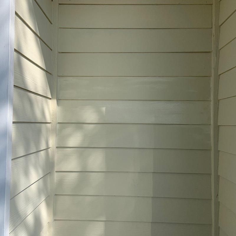 Siding panels with small area of patch repair
