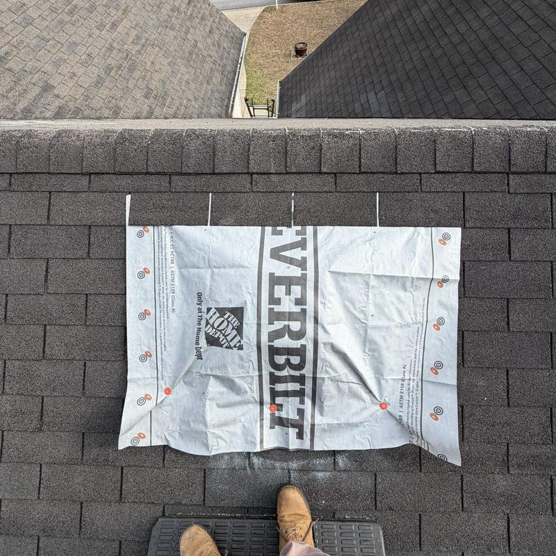 Roof decking underlayment installation with shingles in Loganville