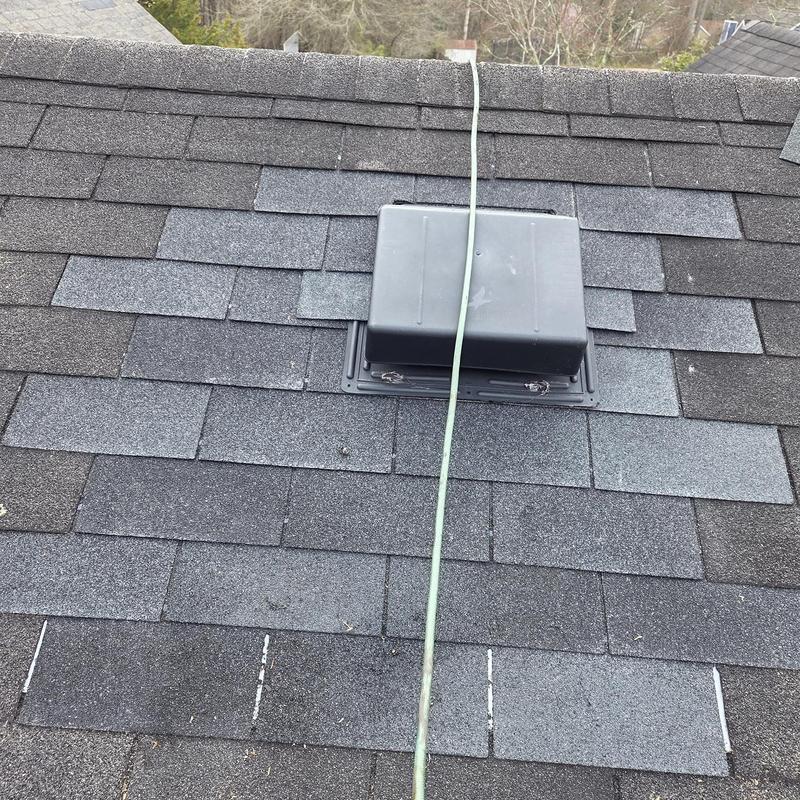 Box vent and shingle roofing replacement with caulking
