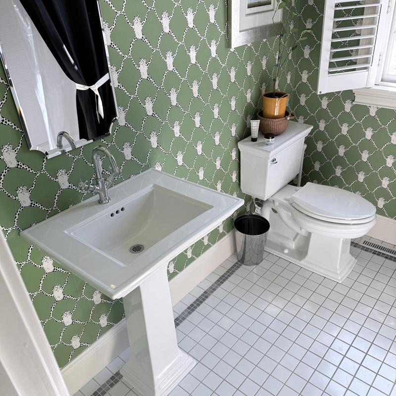 Pedestal sink and faucet installation in bathroom Pedestal sink and faucet installation in bathroom