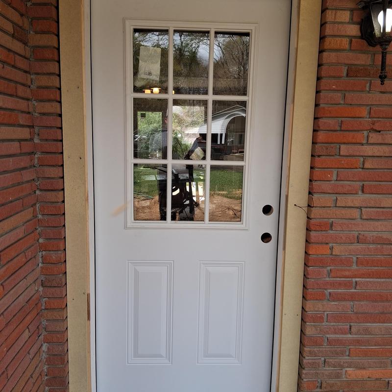 Hardie board trim around exterior door installation
