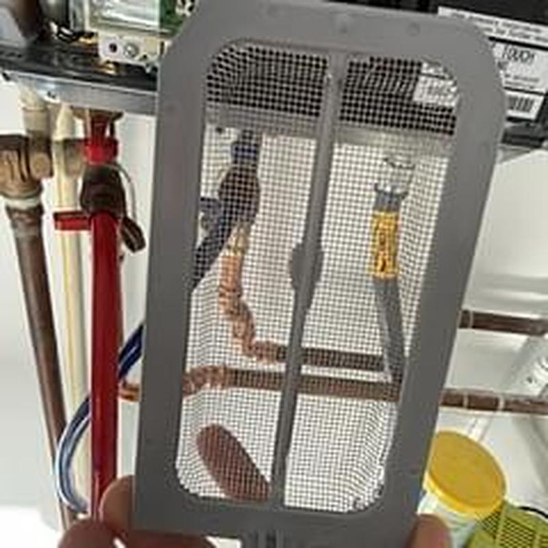 Rinnai tankless water heater filter cleaning mesh panel