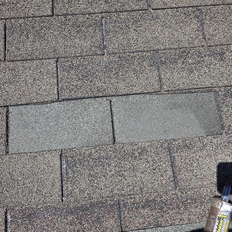 Roof shingles with new replacement and caulking tools