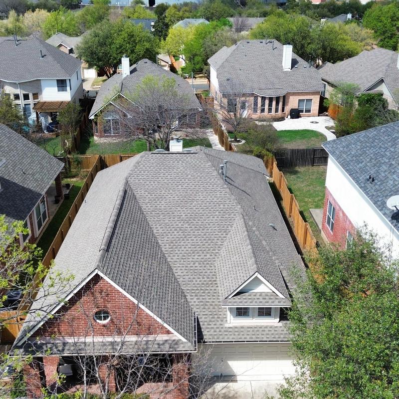 GAF HDZ Weatherwood shingle roof with ridge vent GAF HDZ Weatherwood shingle roof with ridge vent