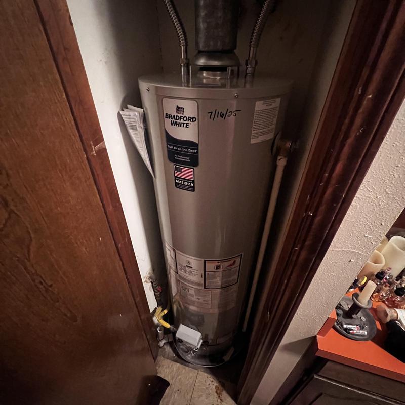 Bradford White natural gas water heater installation