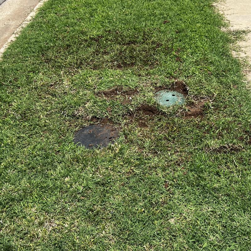 Pressure reducing valve installation on lawn water line