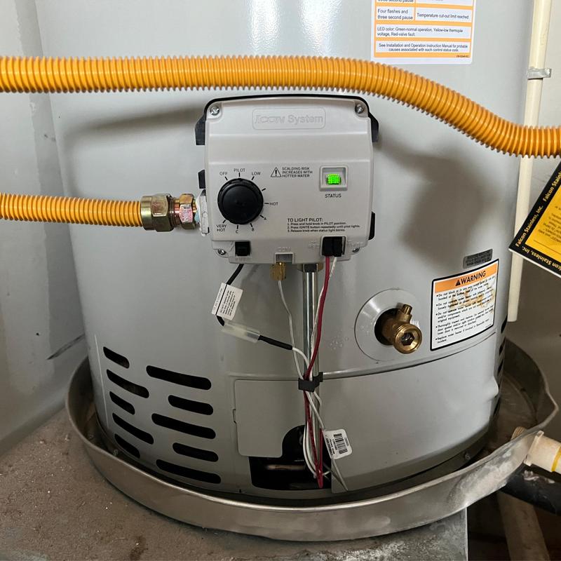 Bradford White gas water heater control valve installation