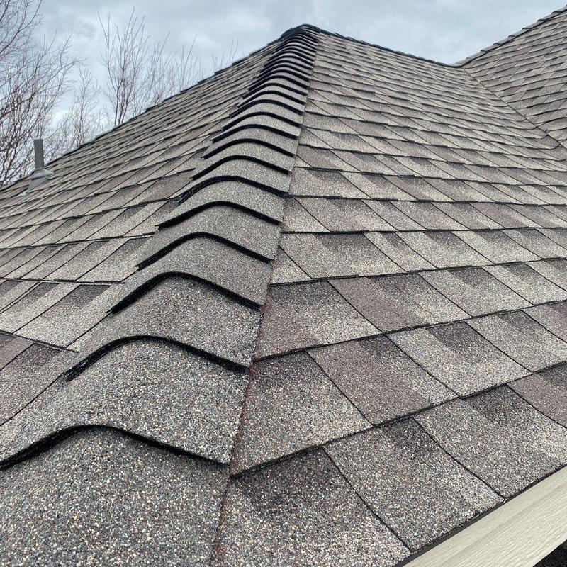 GAF Timberline shingle roof with Cobra 3 Ridge vents GAF Timberline shingle roof with Cobra 3 Ridge vents