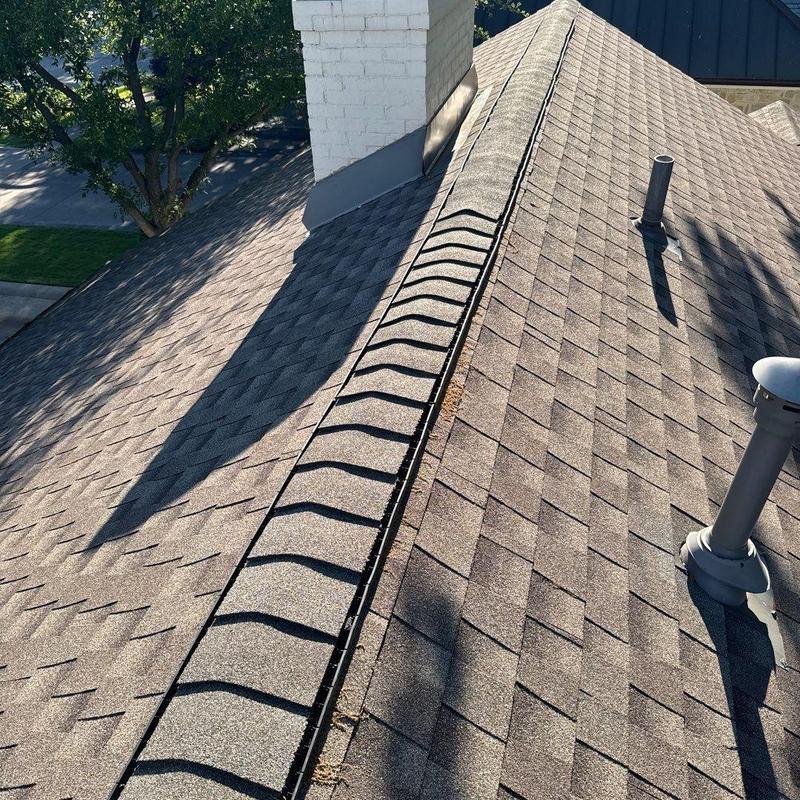 GAF Timberline HDZ shingle roof with ridge vent GAF Timberline HDZ shingle roof with ridge vent