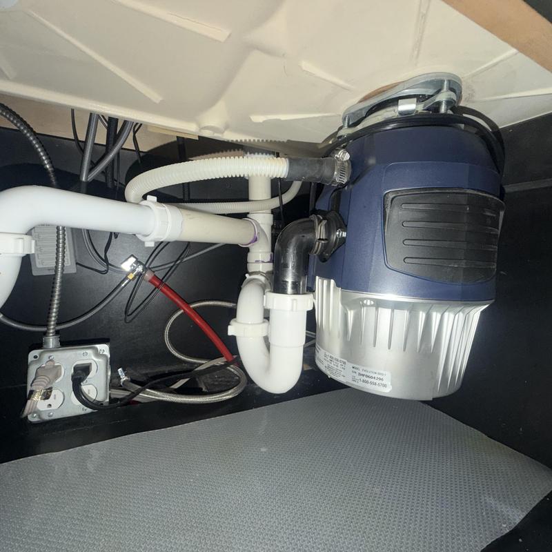 1 HP Insinkerator Evolution garbage disposal installation