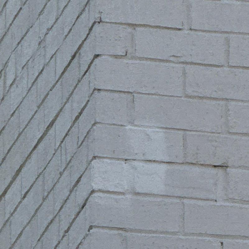 Brick corner mortar inspection on exterior wall