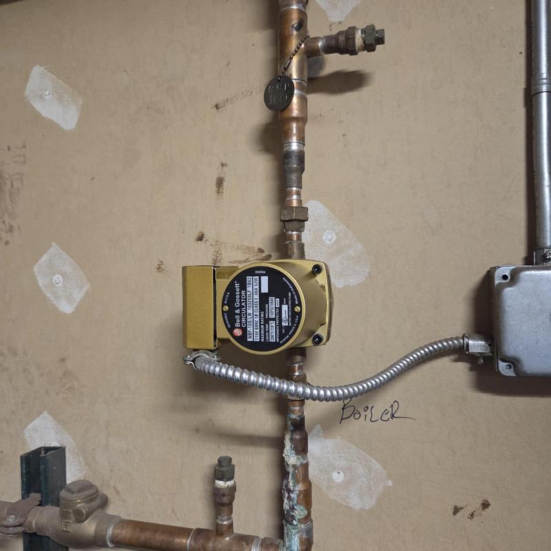 Boiler pump assembly and piping installation