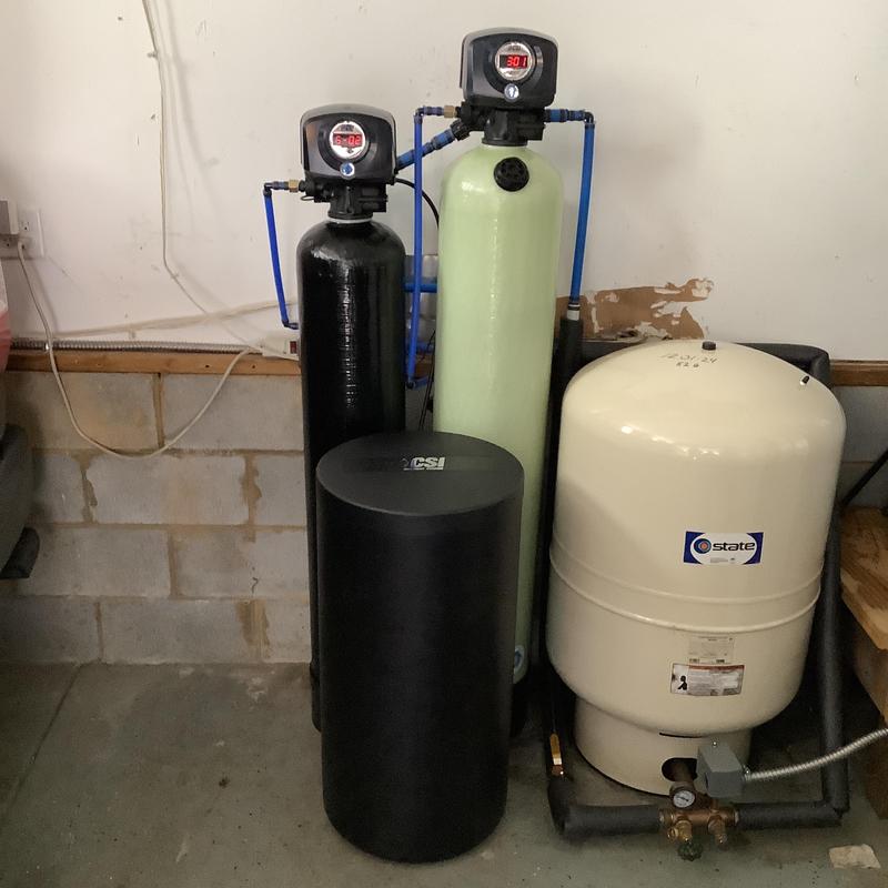 Water softener and whole house filter system installed