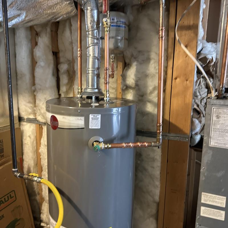 50 gallon gas water heater with expansion tank and new piping 50 gallon gas water heater with expansion tank and new piping