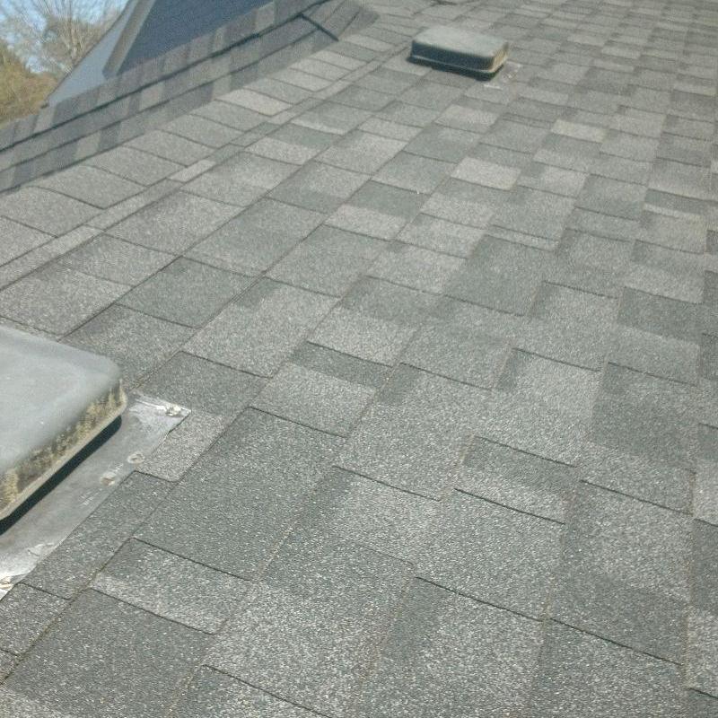 Pipe boot sealant on roof ventilation caulked