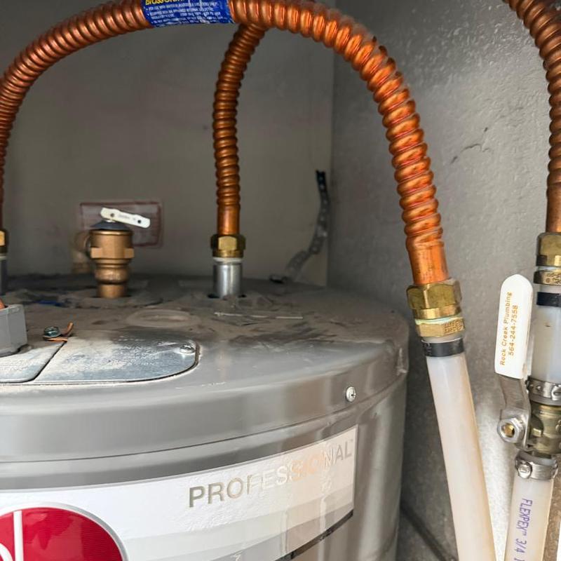 Temperature & pressure valve and isolation ball valve installation