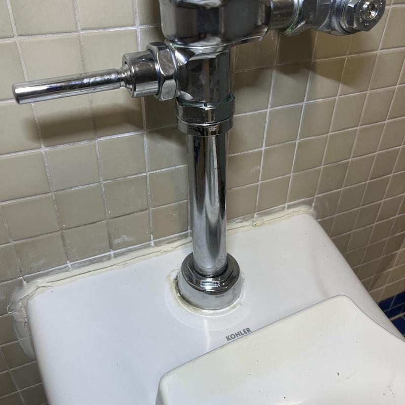 Toilet spud coupling and flush valve assembly atop tank