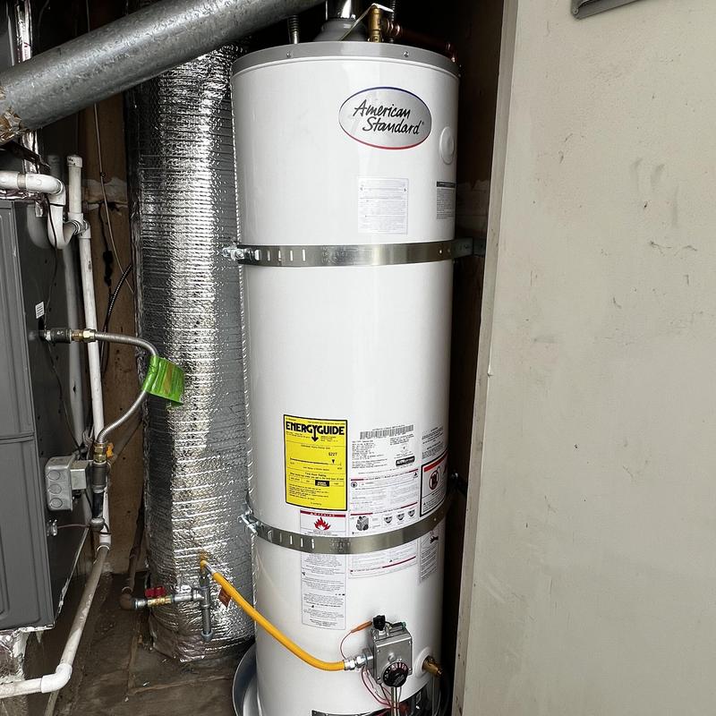 American Standard 40-gallon water heater installation