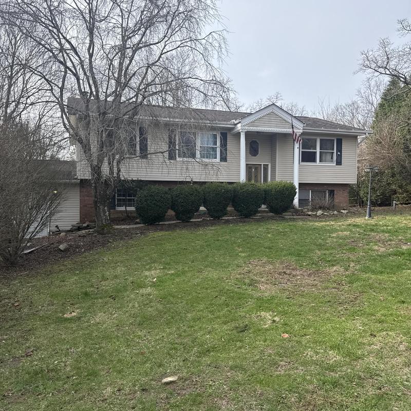 Roof shingles and gutters on residential home Roof shingles and gutters on residential home