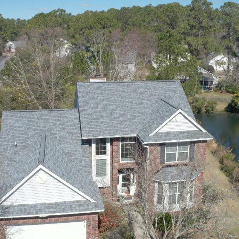 Owens Corning Duration Estate gray shingle roof installation Owens Corning Duration Estate gray shingle roof installation