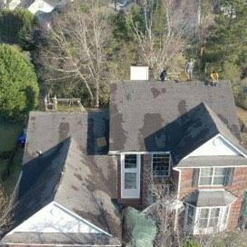 Owens Corning Duration Estate gray shingle roof installation Owens Corning Duration Estate gray shingle roof installation