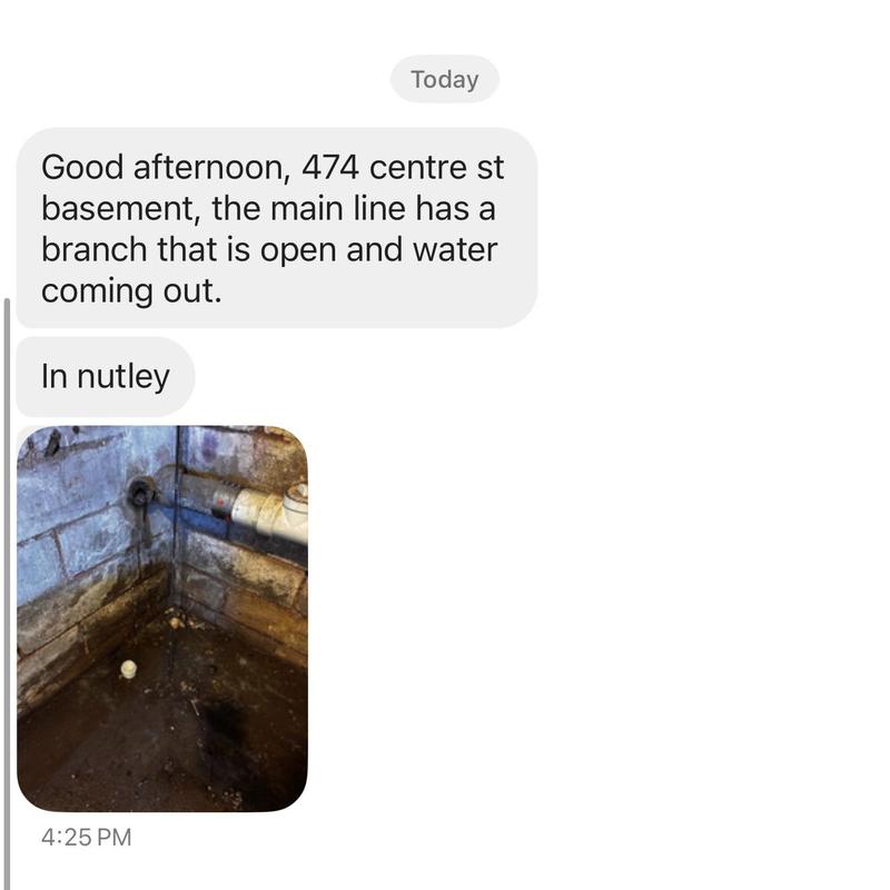 Main line plumbing leak with water pooling in basement Main line plumbing leak with water pooling in basement