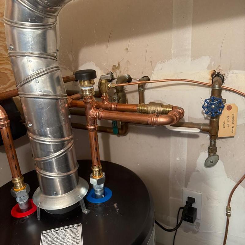 40 gallon atmospheric water heater with copper piping