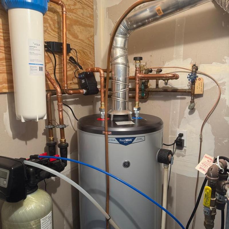 40 gallon atmospheric water heater and water filter system