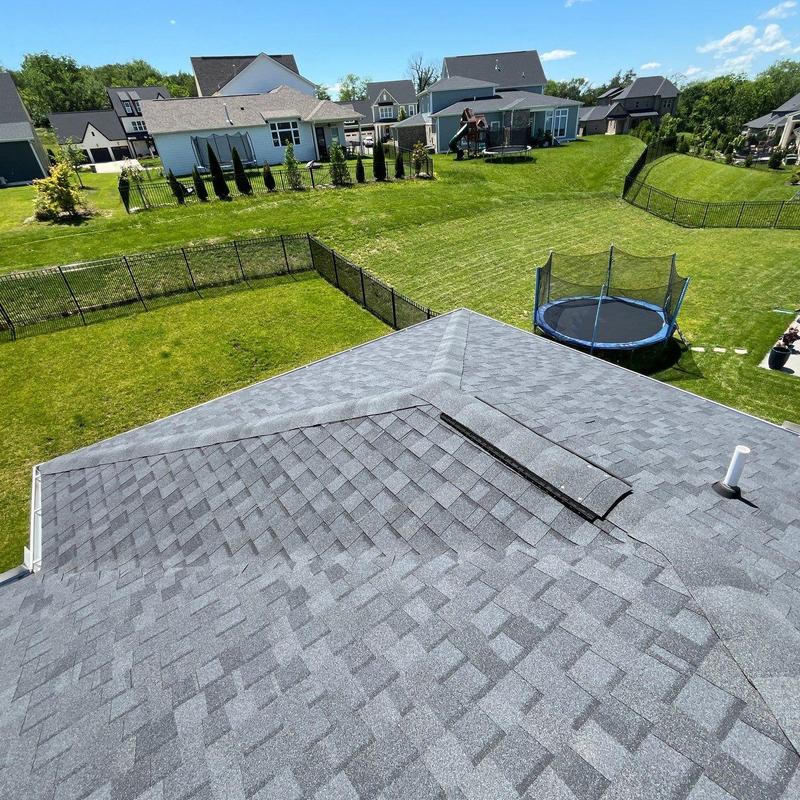 Asphalt shingle roof inspection with hail damage assessment