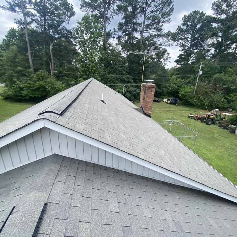 Estate Gray asphalt shingles on roof in Rock Hill, SC Estate Gray asphalt shingles on roof in Rock Hill, SC