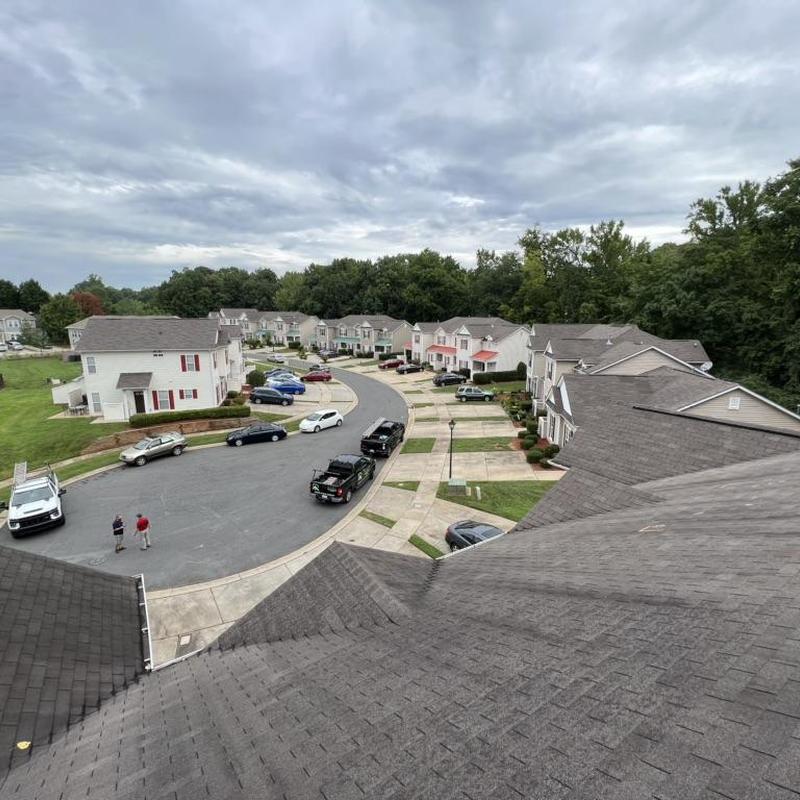 Asphalt shingle roofs on Charlotte neighborhood homes Asphalt shingle roofs on Charlotte neighborhood homes