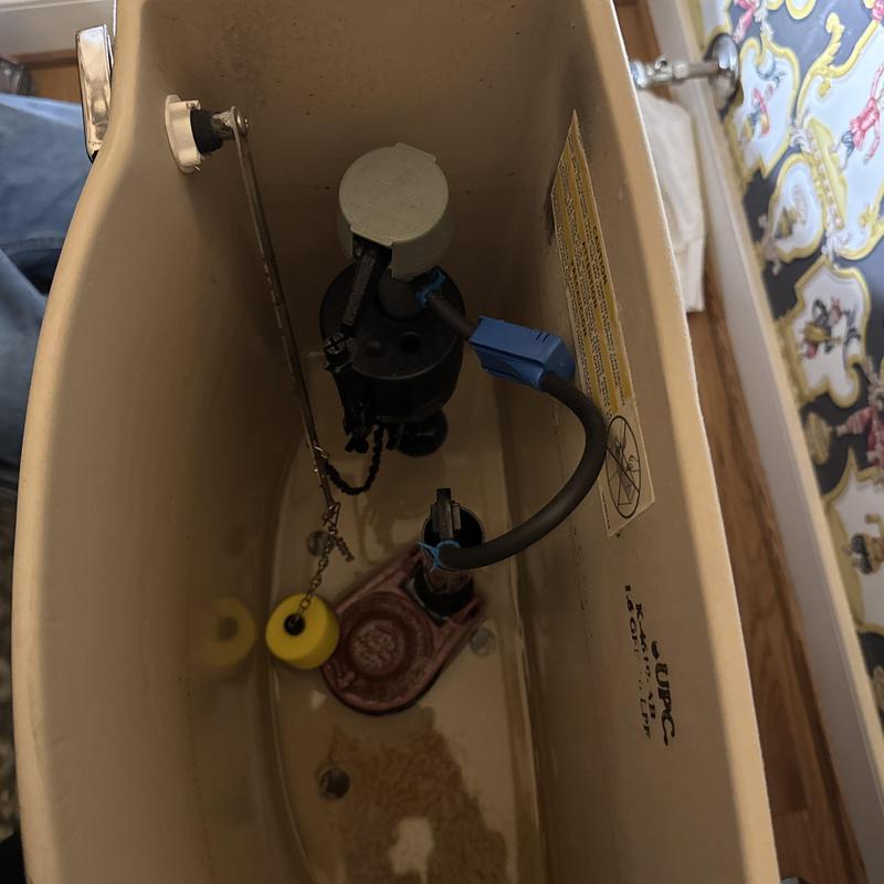 Kohler toilet tank interior with flush valve assembly
