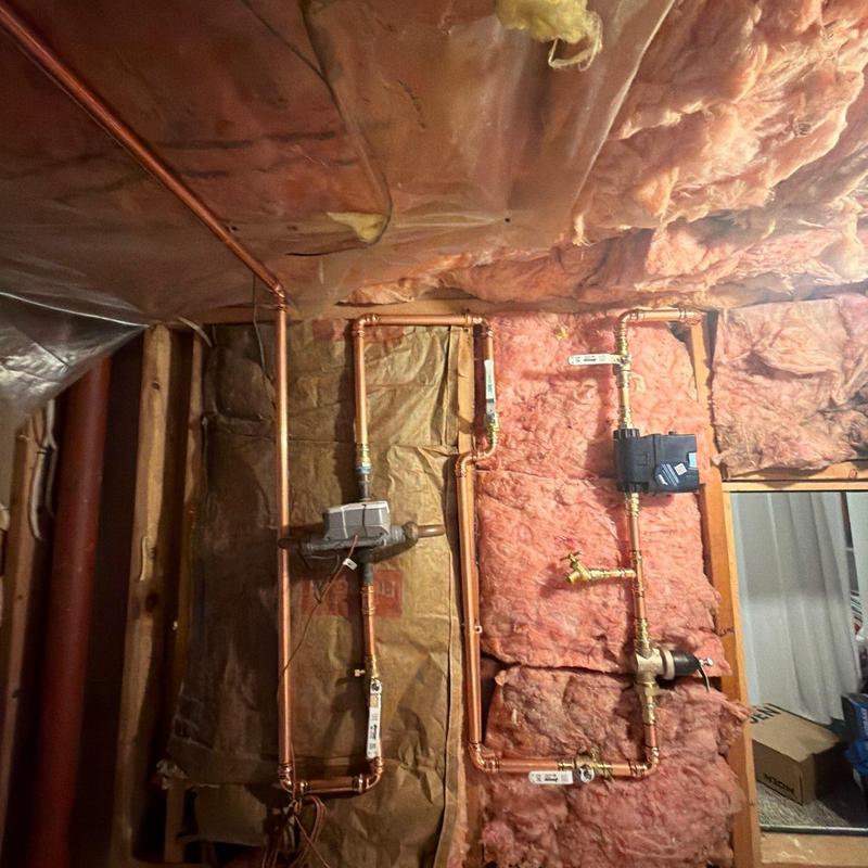 Smart water shut-off monitor system installation in basement
