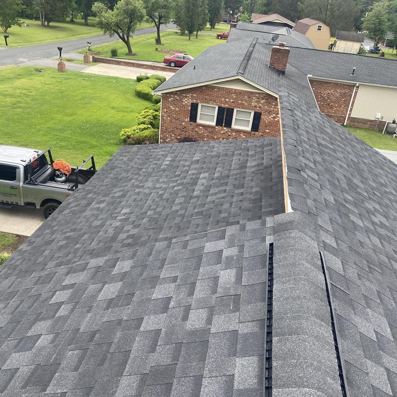 IKO Dynasty Granite Black shingle roof installation IKO Dynasty Granite Black shingle roof installation