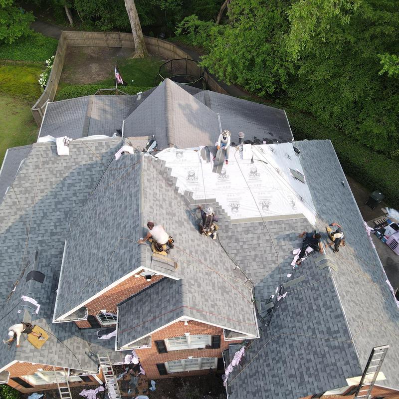Owens Corning Duration Estate Gray shingle installation Owens Corning Duration Estate Gray shingle installation