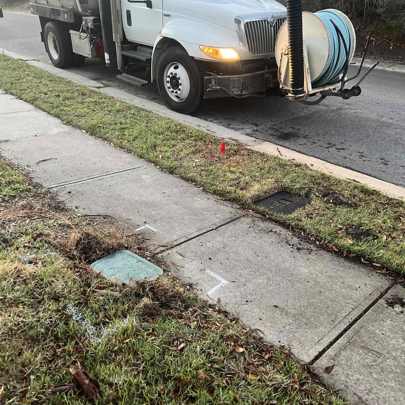 Underground PVC piping with excavation truck service Underground PVC piping with excavation truck service