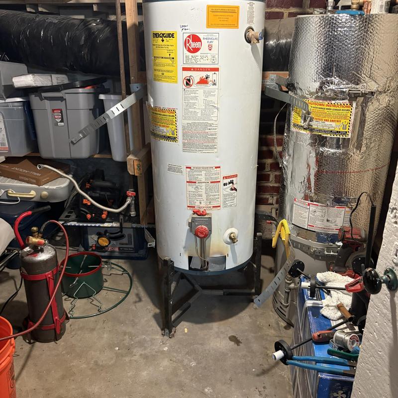 40-gallon water heater replacement with new piping