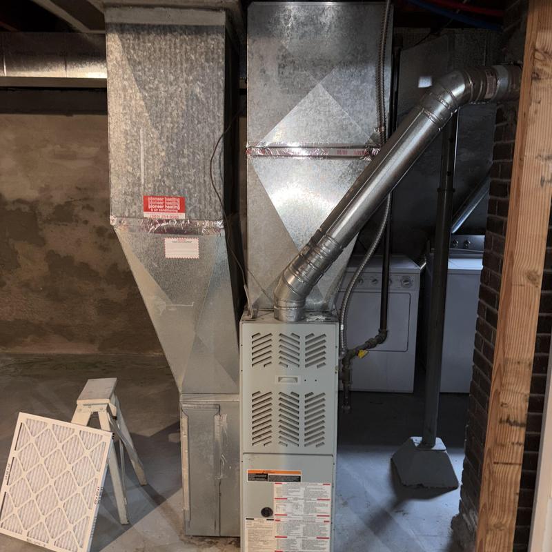 80% efficiency gas furnace with ductwork in basement 80% efficiency gas furnace with ductwork in basement