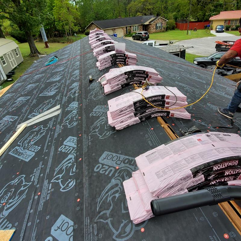Retail roof with Owens Corning Duration shingles installation