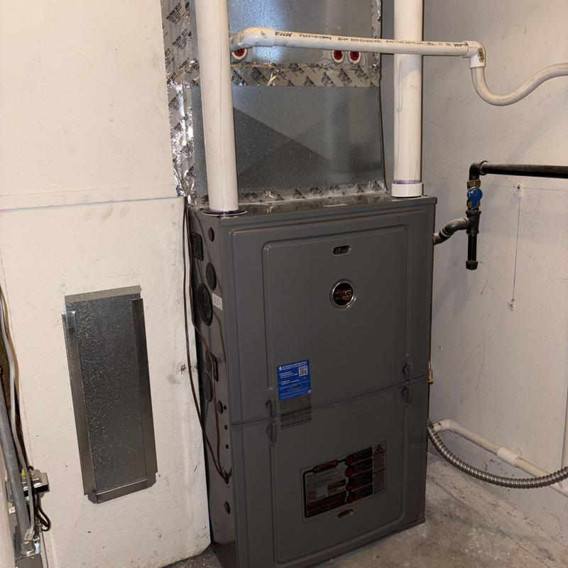 Ruud 96% high efficiency gas furnace installed Ruud 96% high efficiency gas furnace installed