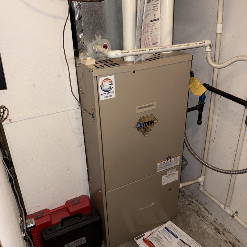 York gas furnace with PVC venting and piping York gas furnace with PVC venting and piping