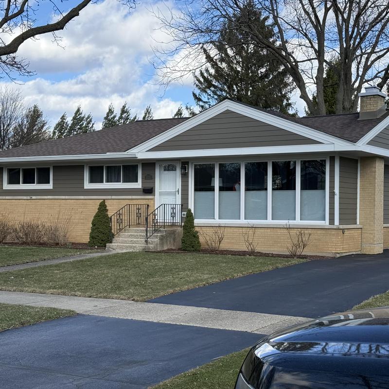 James Hardie fiber cement siding and asphalt roof view