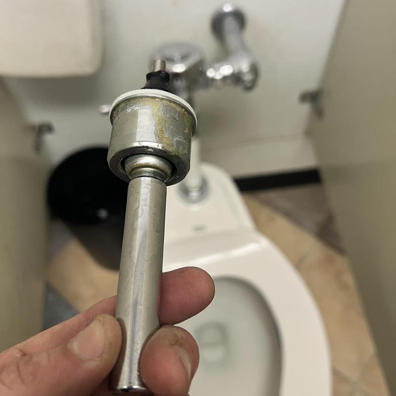 Toilet flush handle replacement in commercial ladies room