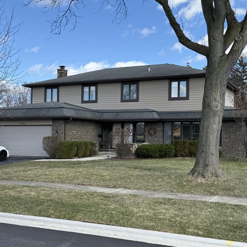 James Hardie fiber cement siding on two-story house