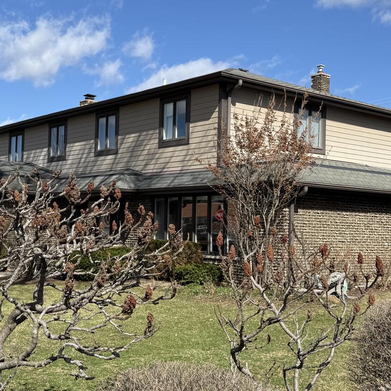James Hardie fiber cement siding on two-story home