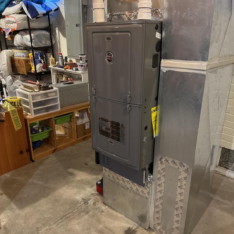 95% efficiency gas furnace installed with ductwork 95% efficiency gas furnace installed with ductwork