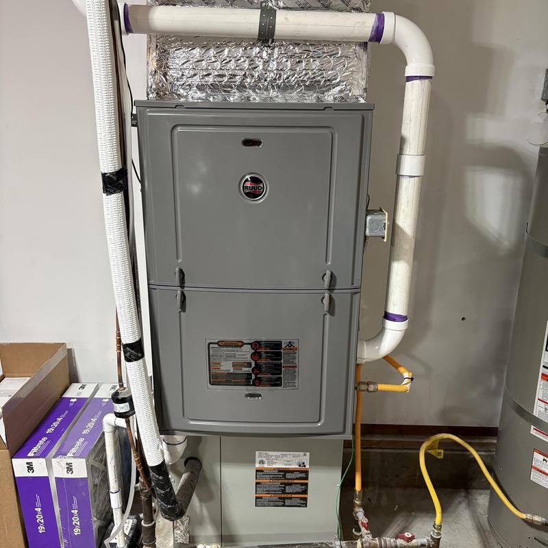 Ruud two-stage variable speed gas furnace installed Ruud two-stage variable speed gas furnace installed