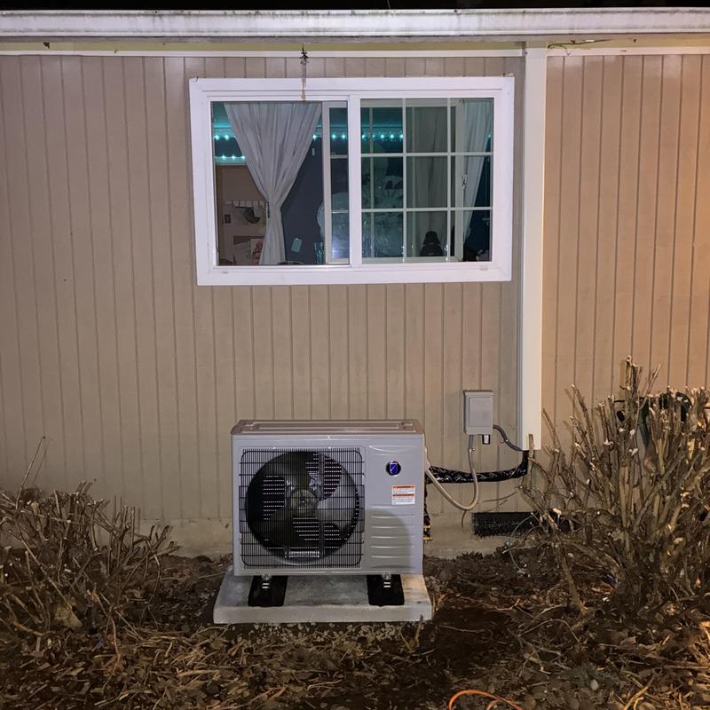 Friedrich variable speed heat pump installed outdoors Friedrich variable speed heat pump installed outdoors